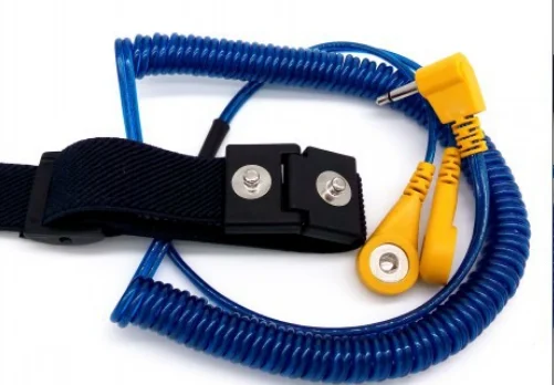 YP-M21 Conductive Knitted Band Dual Circuit Loop ESD Wrist strap With PU Cord/ESD Wrist Strap/Dual Loop Anti-Static Wrist Strap