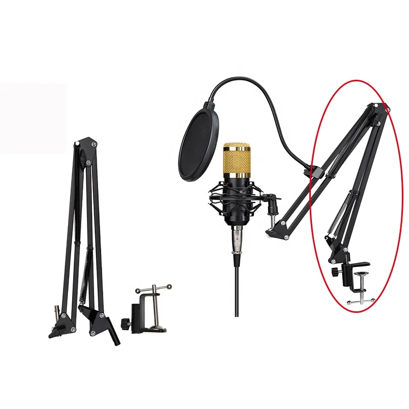 Профессиональная Гибкая подставка для микрофона с регулируемым кронштейном для студийного микрофона