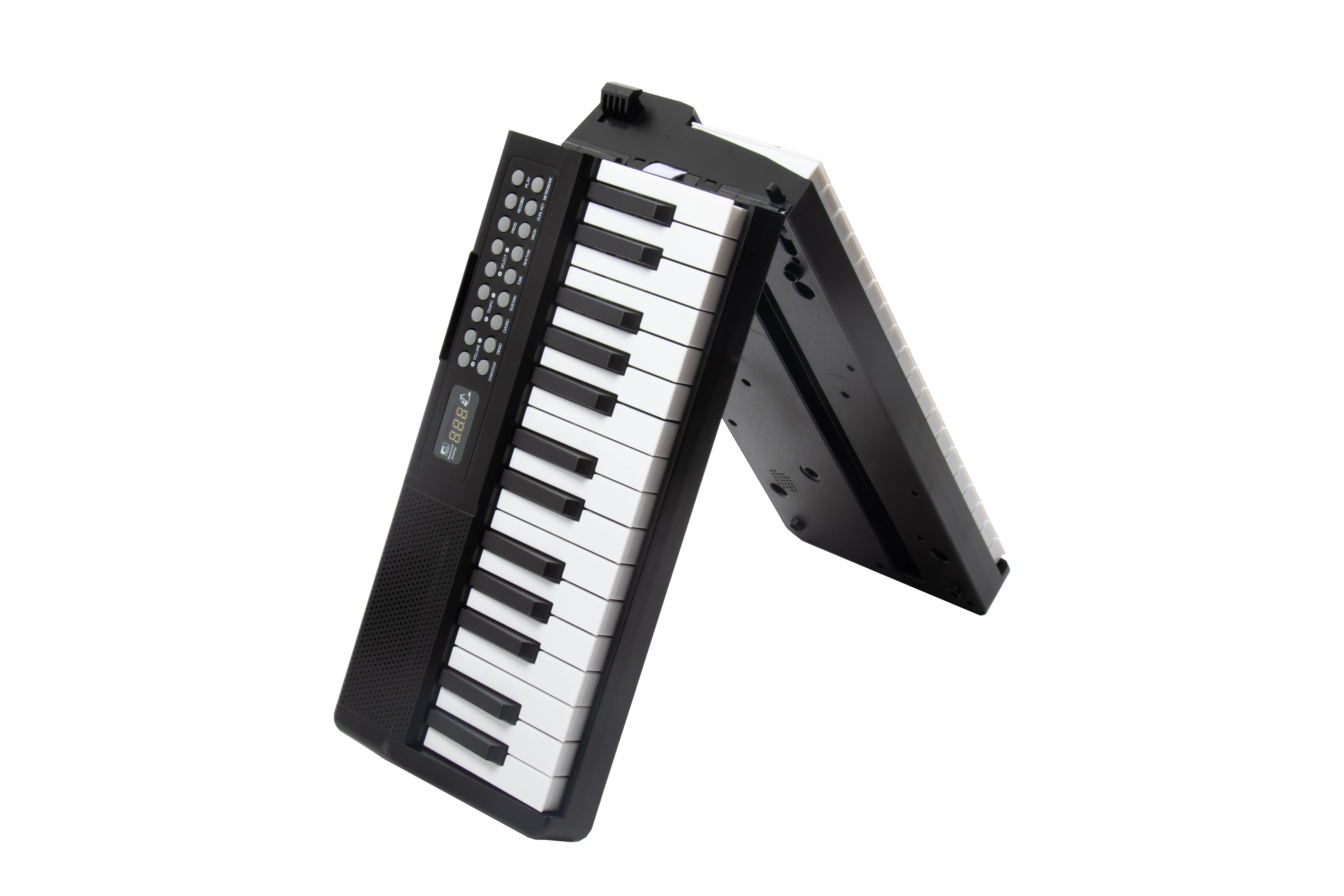 Best selling 61 keys foldable piano electronic keyboard in pink color 200 rhythms folding portable digital piano with MIDI