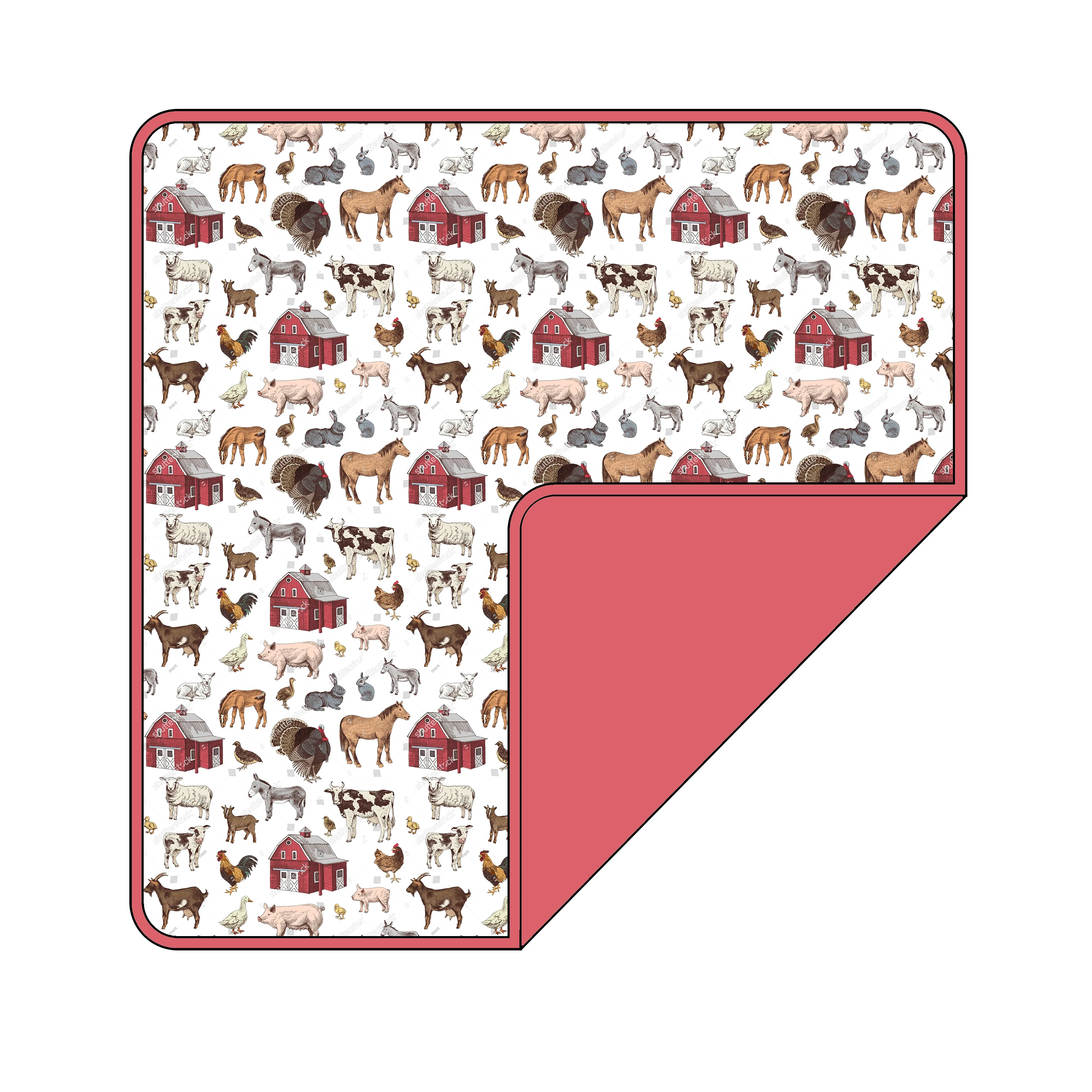 2023 design baby boy girl Bamboo Fabric farm pig horse pattern Long Sleeve Zip Romper custom size Unisex Infant Onesie