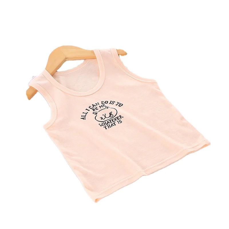 
Candy Vest Cartoon T Shirt Sleeveless Vest Baby S Clothing New 2018 Children S Boys and Girls Clothes Yellow Quantity Rabbit Pcs 
