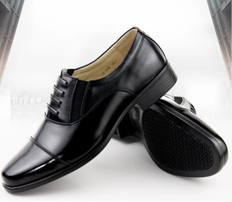 Полицейская обувь, черная обувь из воловьей кожи, мужская деловая обувь, обувь и кроссовки на заказ
