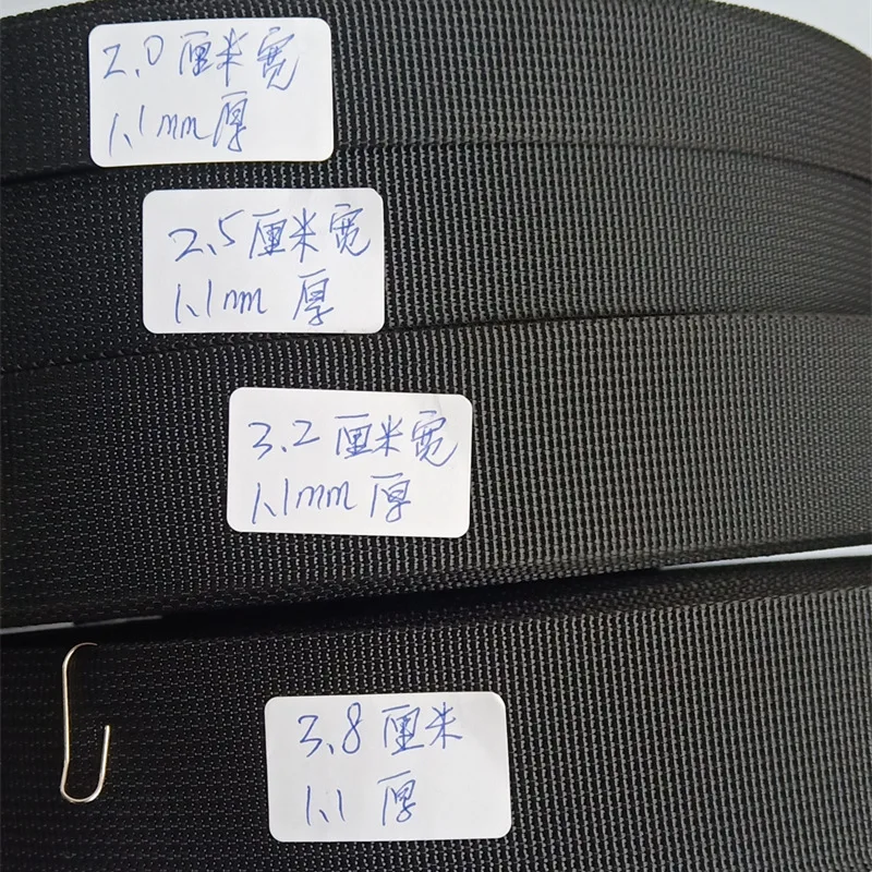 Custom Recycled Polyester Nylon Webbing Imitation  Nylon Strap Webbing