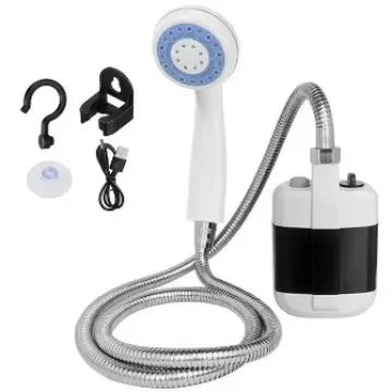 Portable Camping Shower Outdoor USB Rechargeable Electric Shower Pump for Camping Car Washing Gardening Pet Cleaning