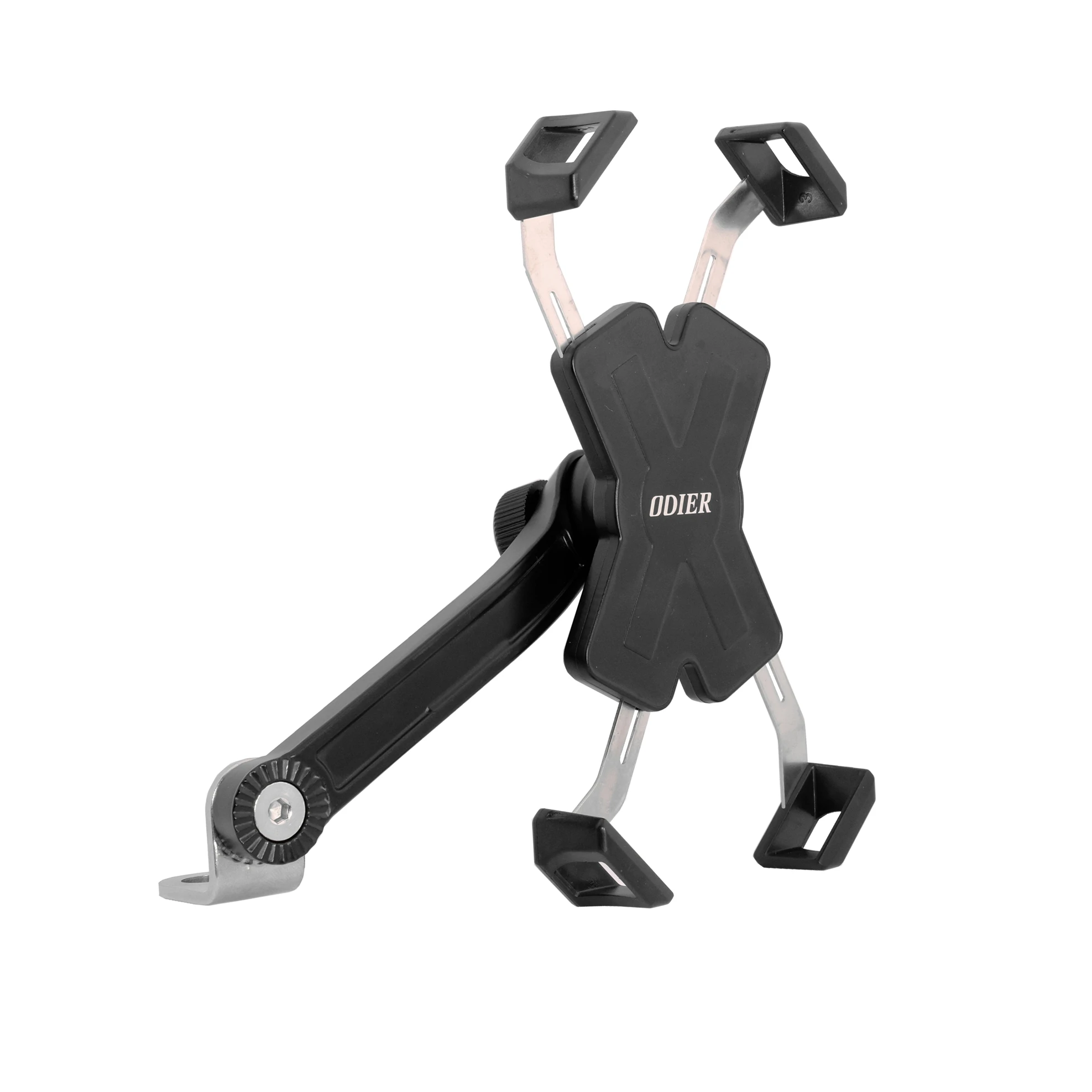 Stainless Steel Clamp Arm Anti-Shake Stabilization 360 Rotation Bike Accessory aluminum motorcycle mobile  phone holders