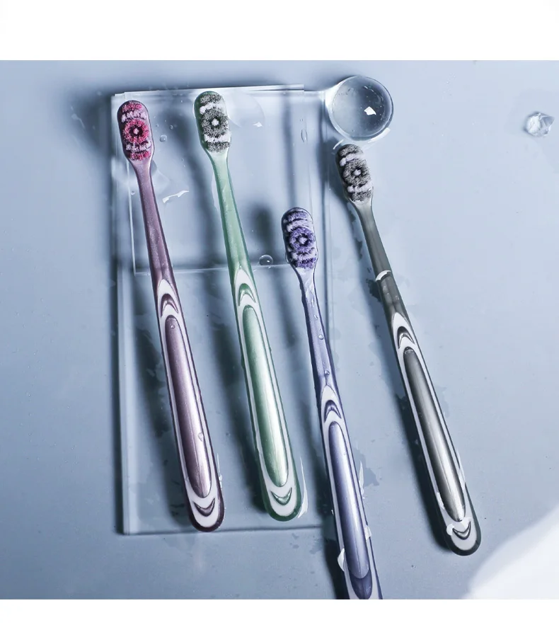 High quality BSCI approved cheap massage gum adult home travel  hotel toothbrush spiral nylon bristle special holes