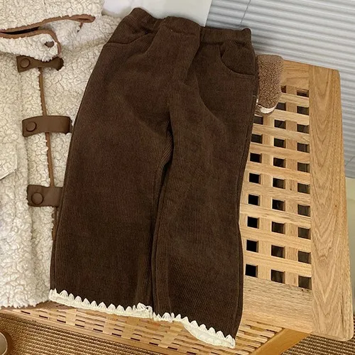 Ivy83635A Kids Girl Warm Fur Jacket Autumn Winter Korean Fashion Thickened Windbreakers Baby Children Hooded Duffle Coat