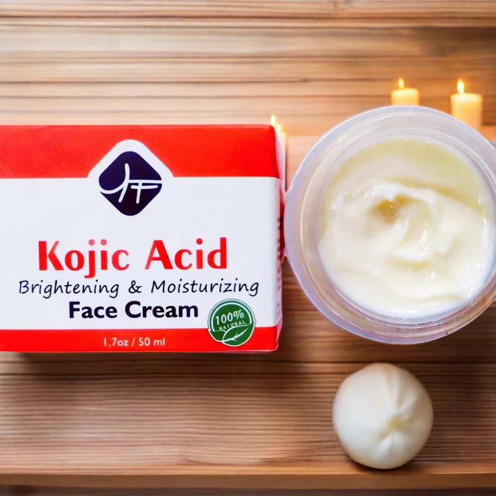 Private Label Natural Whitening Face Cream Vitamin C and Kojic Acid Skin Care Body Acne Function with Brightening Effects