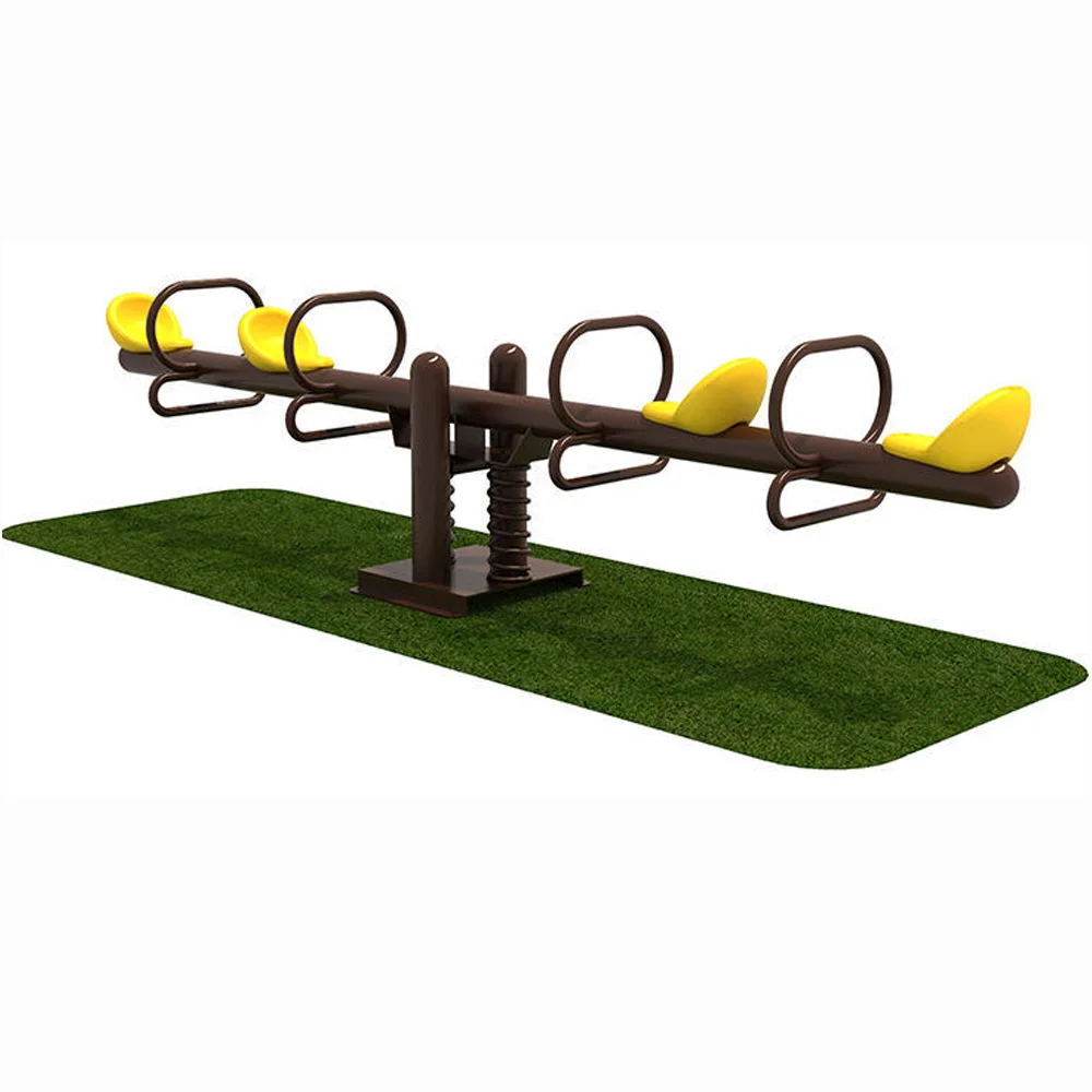 Cheap price popular kids outdoor playground spring metal seesaw spring seesaw