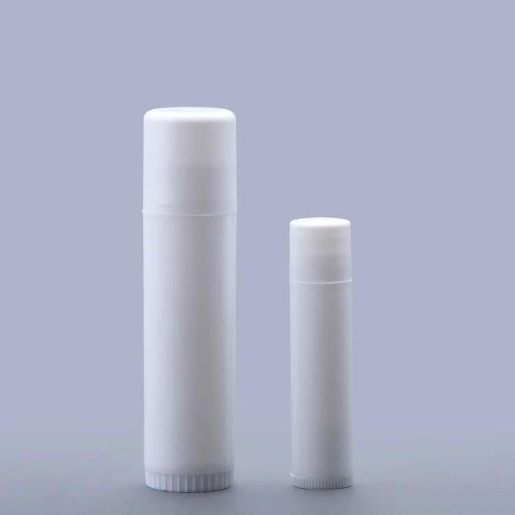 5g 15g Eco-friendly Customized Luxury Wholesale Chapstick White Plastic Slim Thin Mini Lip Balm Tube