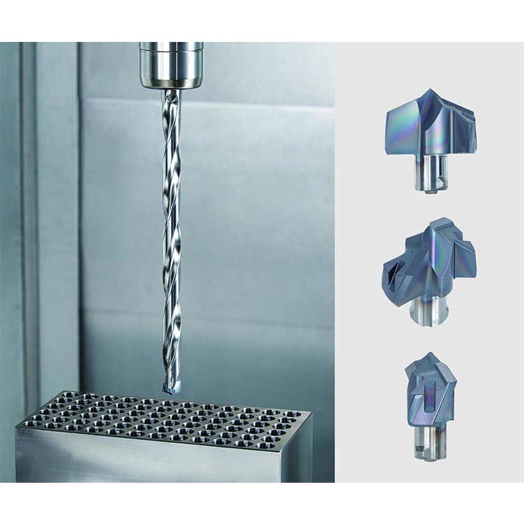 High Productive Head-changeable Drill DrillMeister With Weldon Shank Flange Type TlD With Type DMC Carbide Alloy Drill Bits