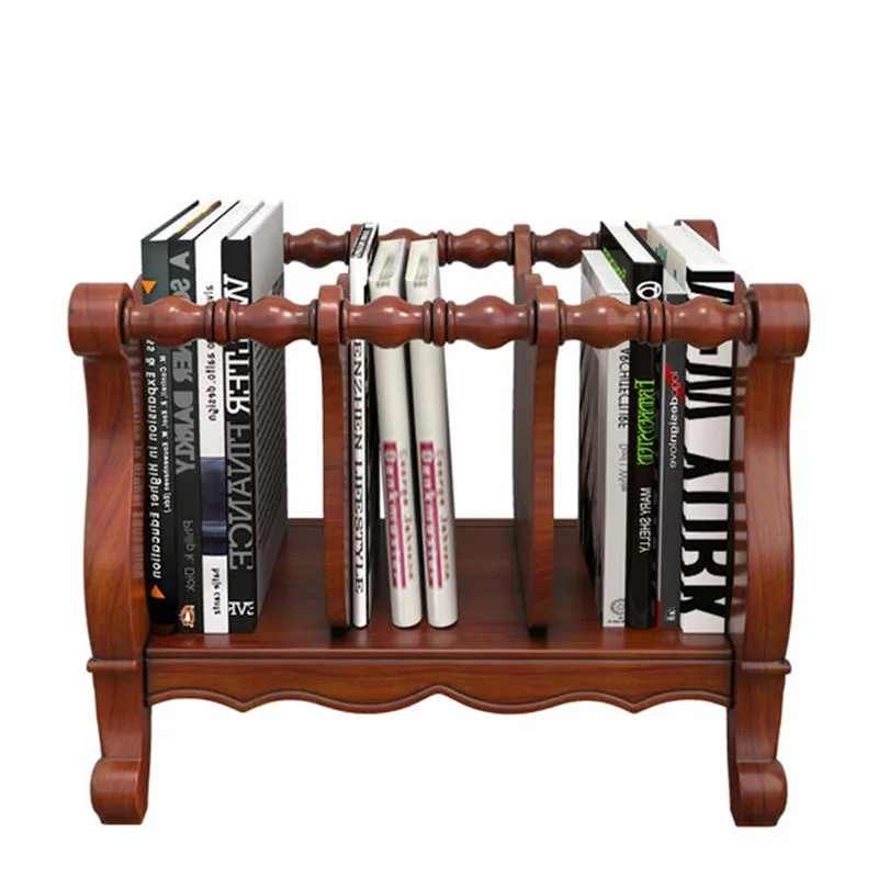 American Style Wooden Magazine Organizer Newspaper Rack For Living Room Home Office Furniture  AK450