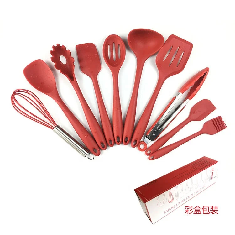 10PCS Kitchen Utensils Silicone Kitchen Gadgets for Cooking Heat Resistant