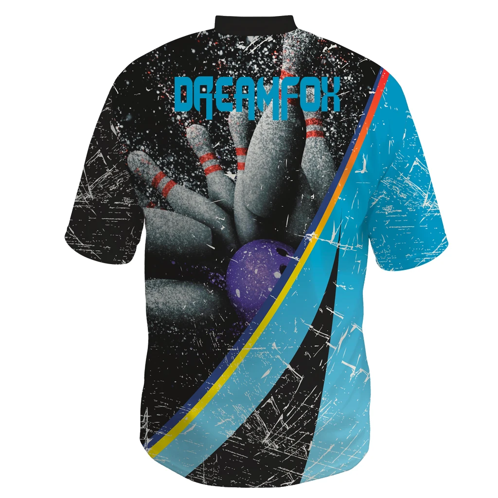 Hawaii Style Print Bowling jersey Shirt rockabilly Men Clothing Print Short Sleeve original Casual Polo Shirt