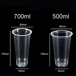 Индивидуальная одноразовая пластиковая чайная кружка с пузырьками, Высококачественная 500 мл 700 мл кружка на вынос с крышкой