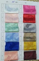 Low Price Fabric Supplier Design 50D Polyester Imitation Silk Satin Feather Jacquard Elastic Fashion Shirt Hanfu Lining Fabric