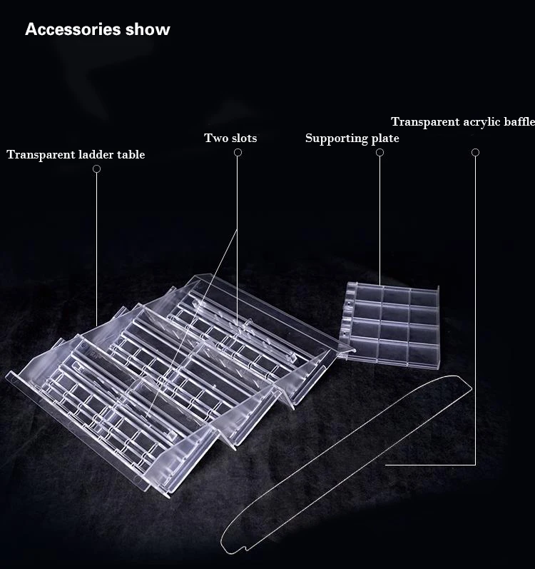 High Quality Custom Size 3 Step-shaped DeskTop Clear  acrylic display riser