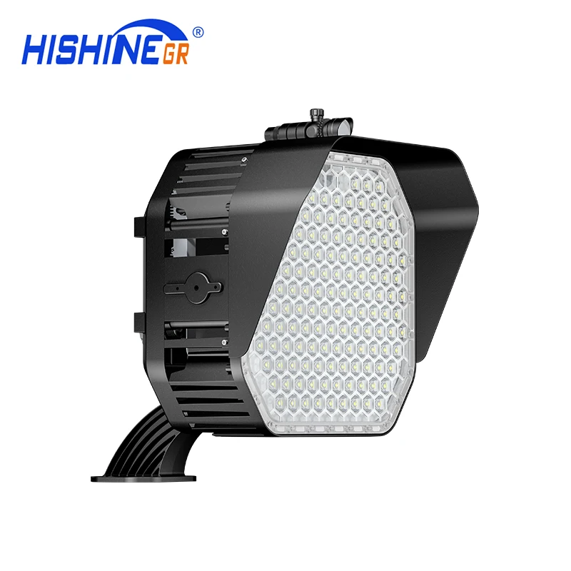 Hishine 400w 600w 800w 195LPW Hi-shoot Led Stadium Light 7 years warranty 7070LED chip High mast light for Sport Club lighting