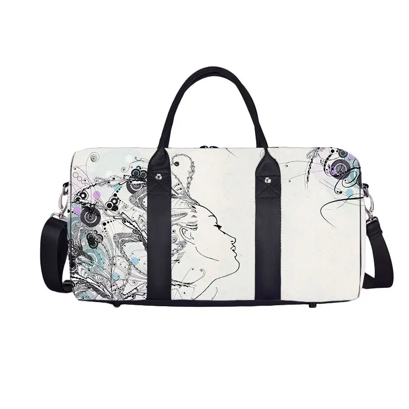 Casual Fashion Sublimation Mens Duffle Bag Custom Logo Waterproof Luggage Travel Bags Duffel Bags Trending Custom Printed Logo