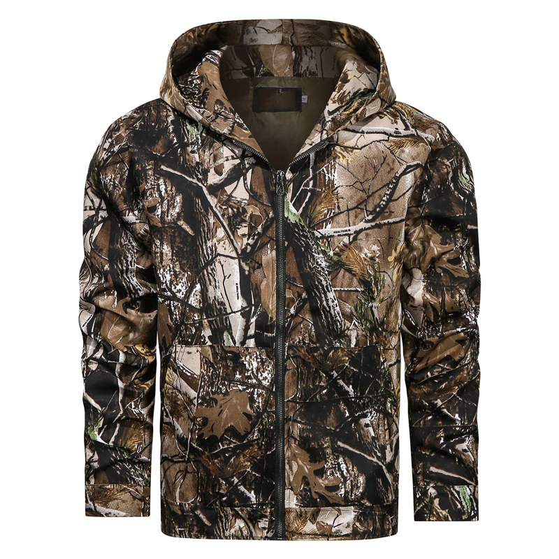 Waxed Canvas Hunting Jacket Camo Light Duck Orange Camouflage Clothing Adjustable Jackets