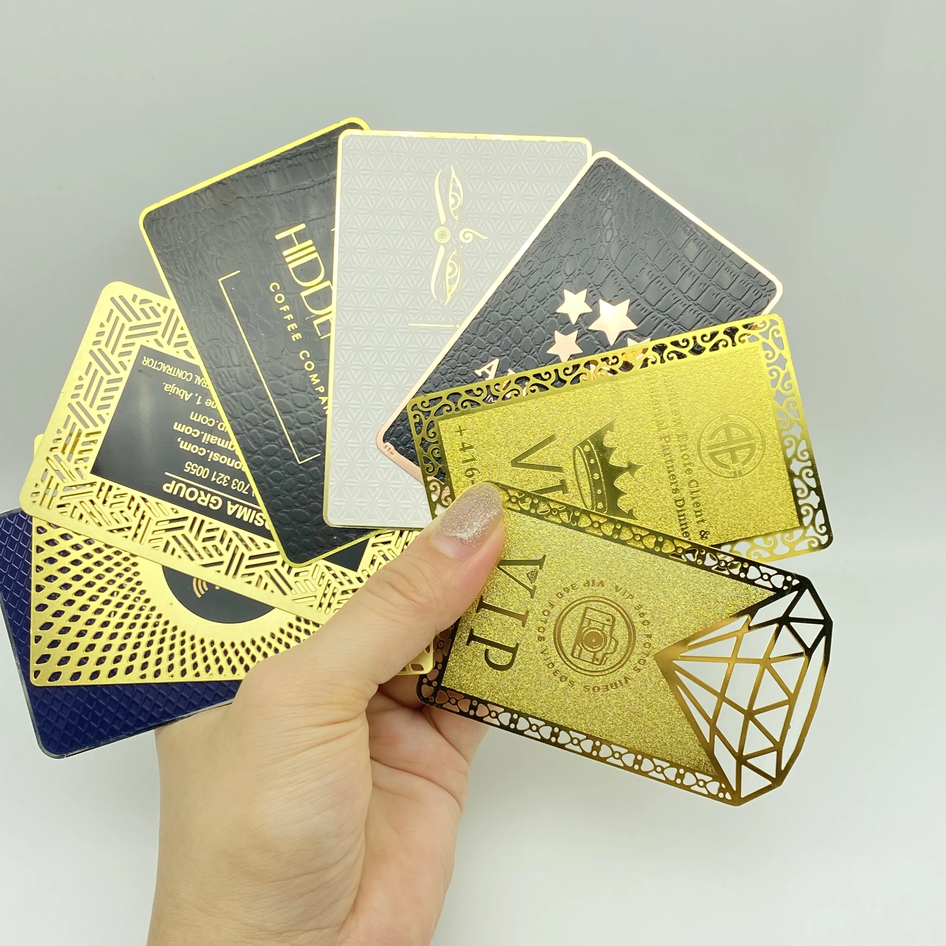 Custom High Quality Business Metal Cards USA Gold VIP Card for Gift
