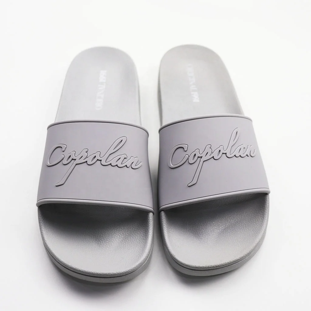 luxury rubber sole custom sliders women, summer slip on unisex custom logo slides footwear sandals men with logo
