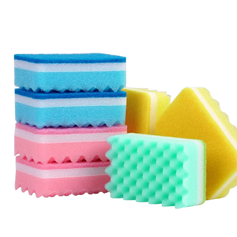 Dishwashing sponge for kitchen dishwashing utensils for household double-sided decontamination cleaning magic wipe 10