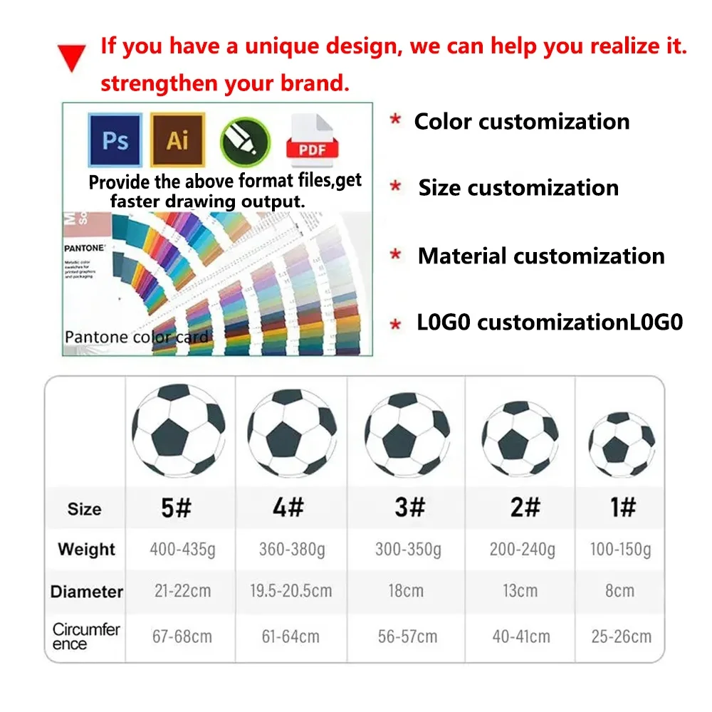 American Club Cup Soccer Game Custom Logo Factory Wholesale Soccer Ball Thermal Bonded Polyurethane Leather Size 5 Soccer Ball