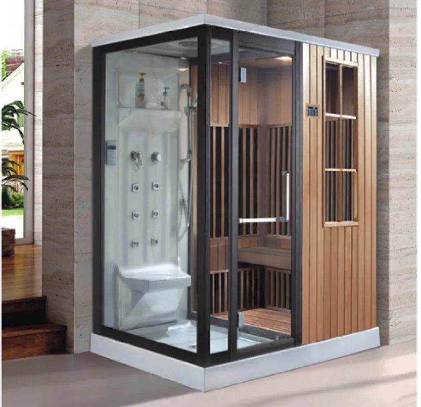 A4101customize size dry and wet separation steam sauna room steam shower enclosure with sauna stove