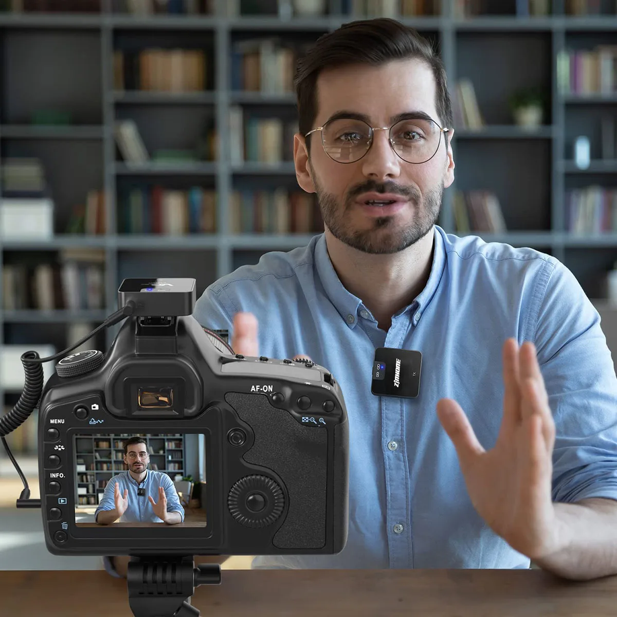 2.4G Wireless Lavalier Microphone Dslr Camera Video  Mini Clip On Microphone Wireless