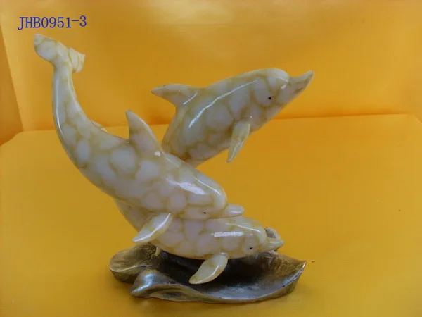 Hot Sale Resin Dolphins Sculpture Customized Marine Life Figurines for Home living Room TV Desk Ornaments