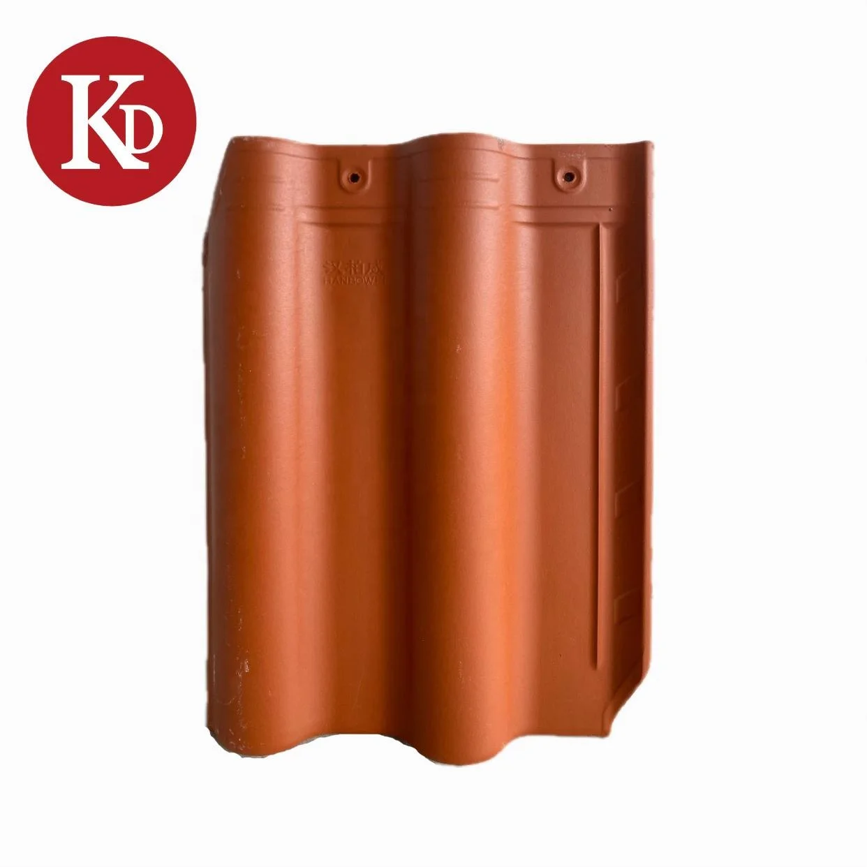 Durable double curved clay roof tile  interlocking roof tile kerala india matt glossy glazed surface villa roofing