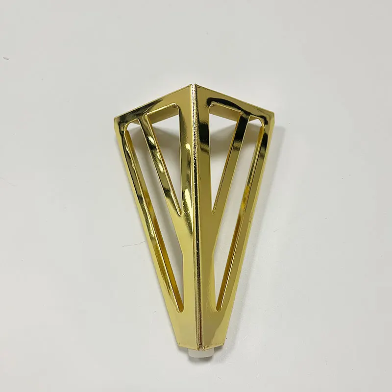 High Quality 15 cm Gold Metal Sofa Legs Hollow Pattern Version Home Furniture Accessory for Kitchen Dining and Bedroom
