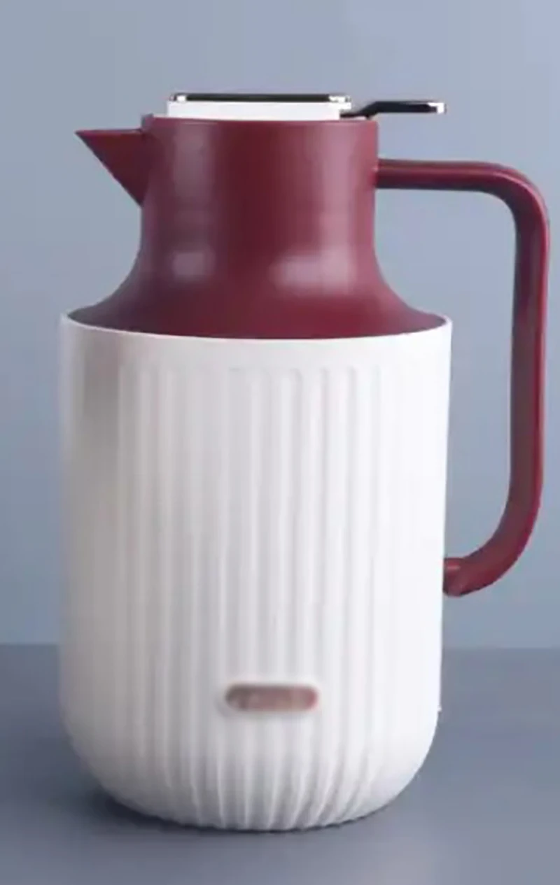 Vacuum Flask 1500ML Arabic temperature display Coffee Pot Pink Glass Liner Thermo Jug TeaPot