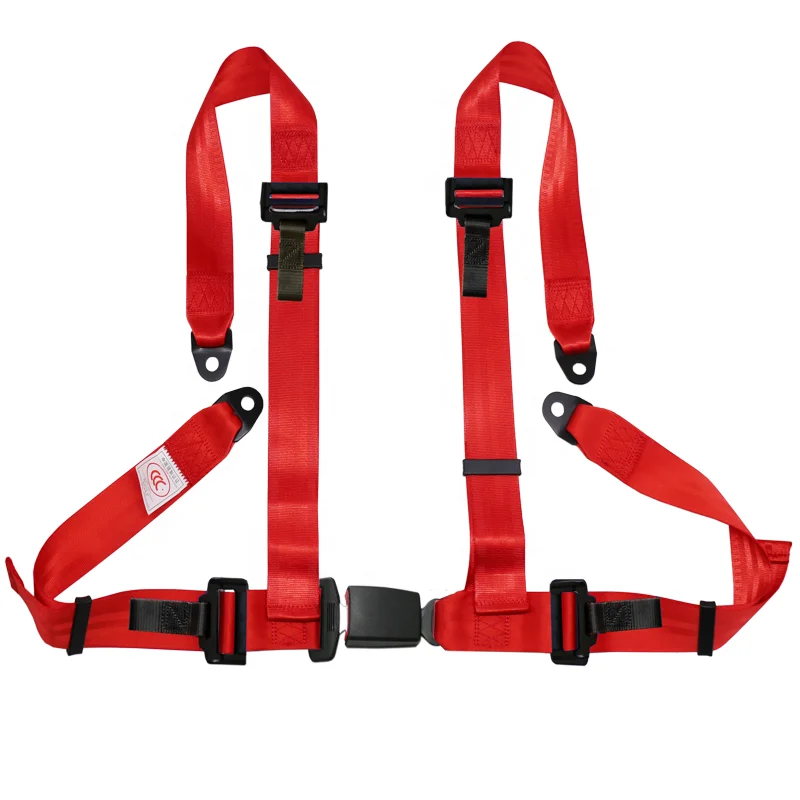 4-Point Racing Car Safety Belts with 2-Inch Webbing Strap Enhanced Vehicle Seat Belt System