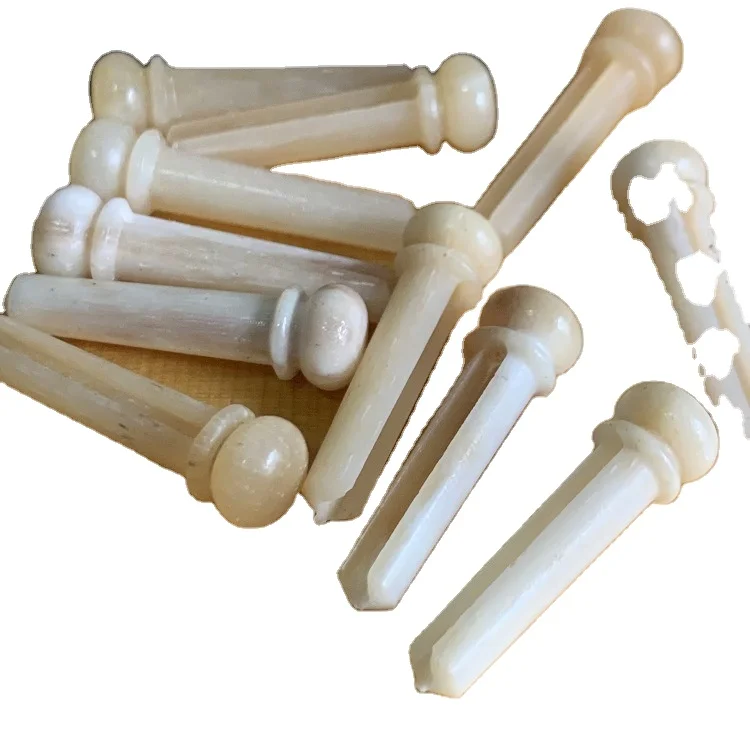 Hot selling Guitar Bridge Pins, Camel bone Pin Acoustic Guitar Strings Nail Pegs (white)