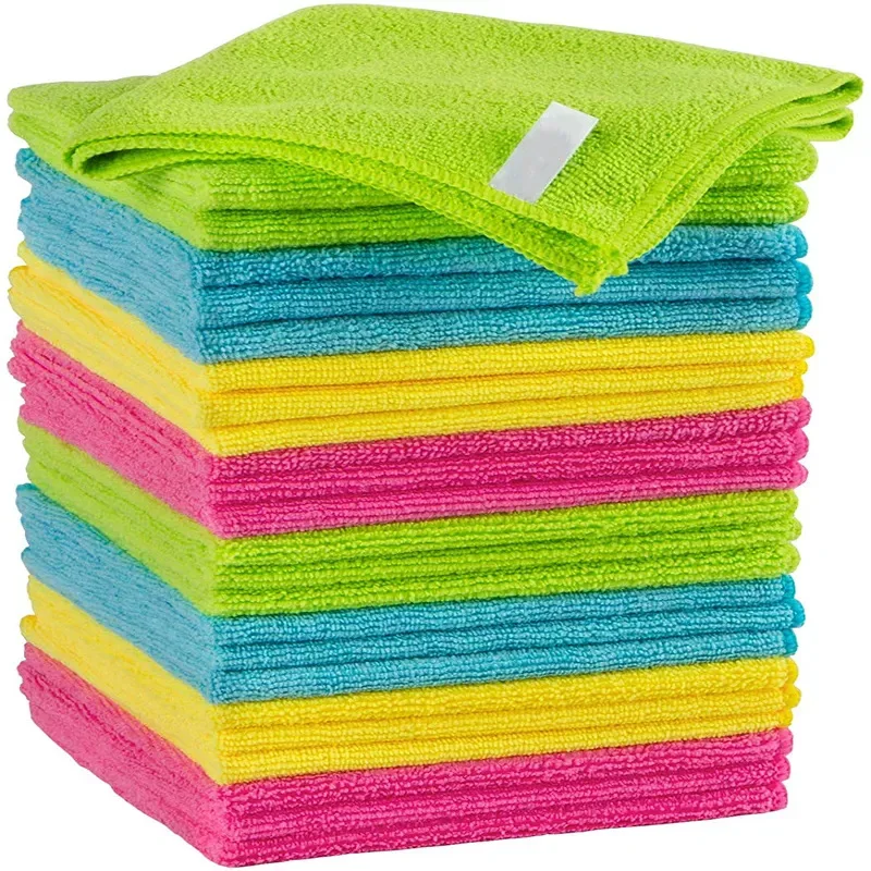 Flourish Ready to Ship  40*40 100% polyester fibre Cleaning towel Multifunctional household towel