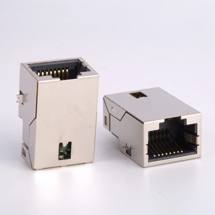 8P8C rj45 модульный Средний Монтажный таб-собственный Rj45 Pcb трансформатор экранированный разъем поверхностного