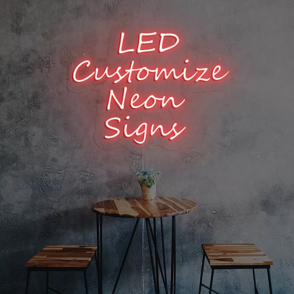 Customized Factory Direct Sale Various Color Adjustable LOGO Pattern Letters Party Light Acrylic Sheet Custom Neon Light Sign