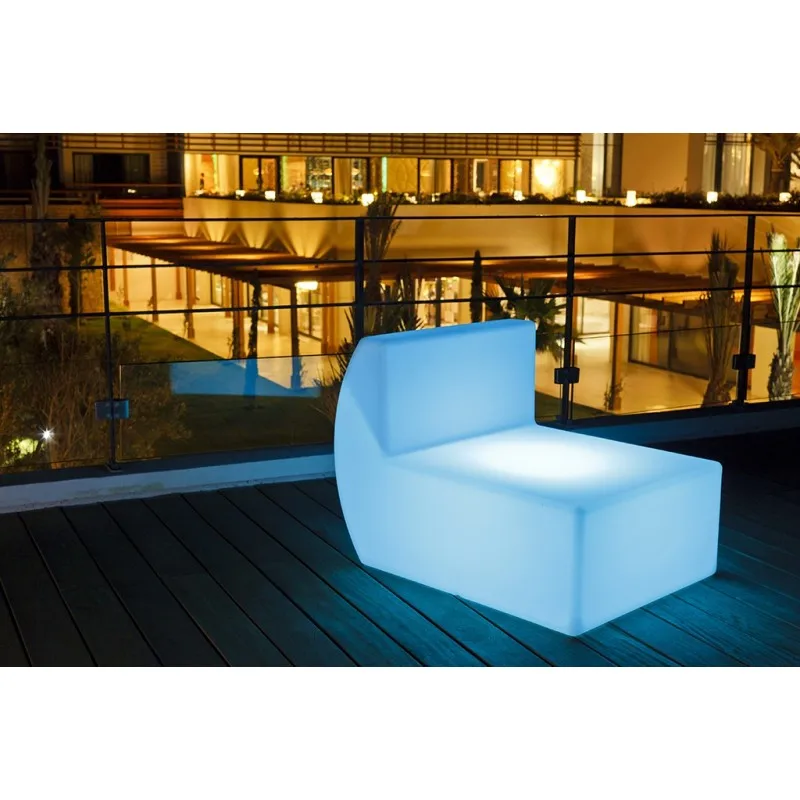 RGB Rechargeable Led Lighted Inflatable Furniture Outdoor Sectional Modular Chair