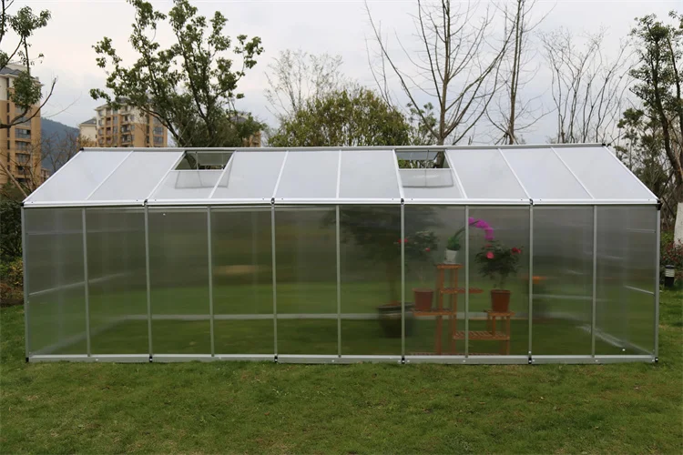 Aluminum Metal Plant Green House Structure Polycarbonate Outdoor Greenhouse Aluminium Frame Garden Backyard Greenhouse