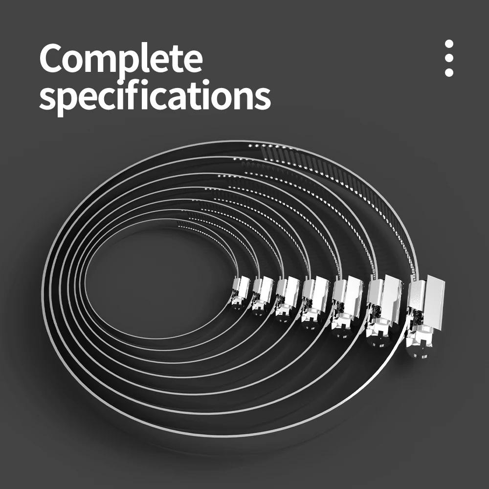 Hot sales perforated american type quick lock 100/150/200mm Stainless Steel Duct Clamp For Inline Fan