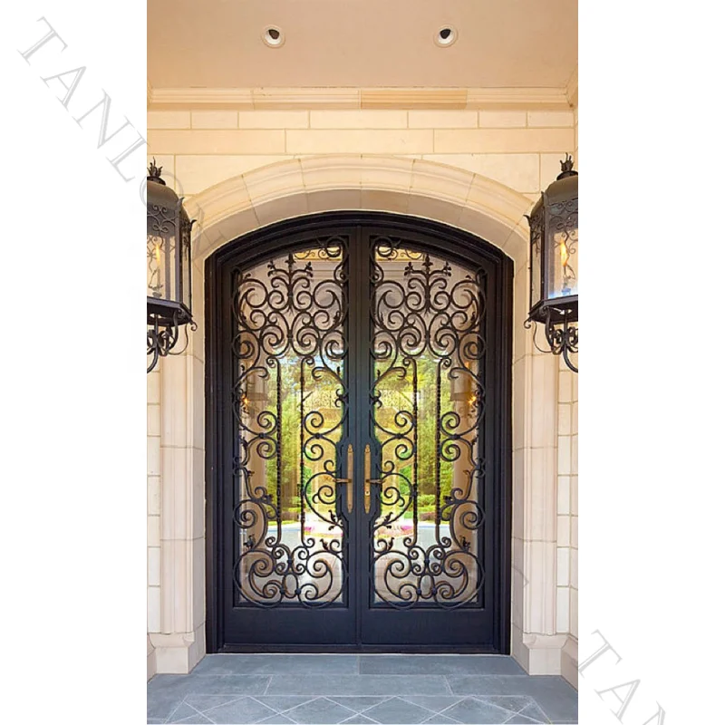 Hot dip galvanizing aluminium front entrance doors  elegant entrance door modern