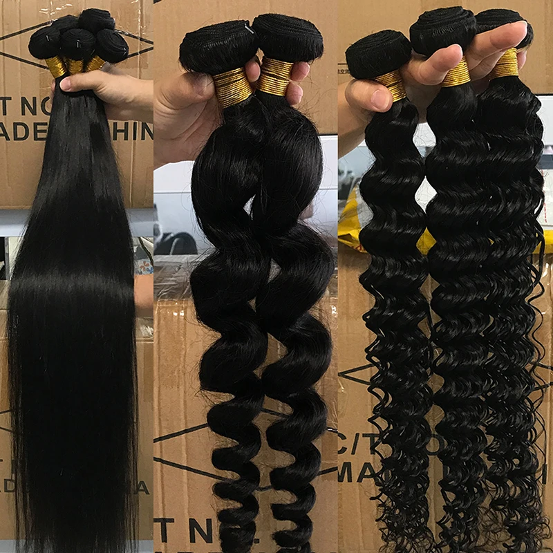 
Wholesale 100% virgin Brazilian hair, Natural color virgin Brazilian fumi hair bundle, 105g/set 6inch 3pcs human hair extension 