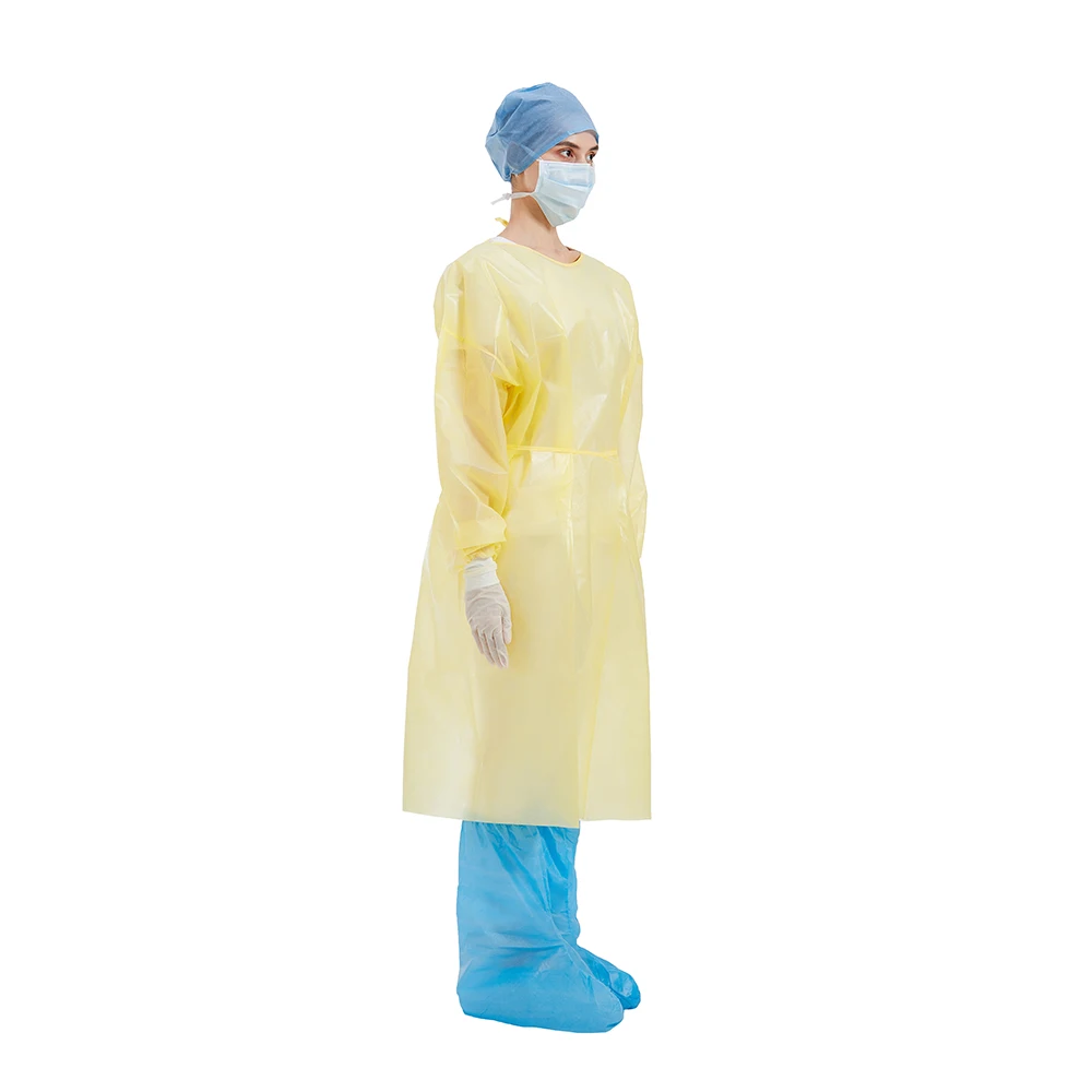 disposable isolation gown pp pe  medical protective gown isolation gown sterile surgical hospital clothes CE