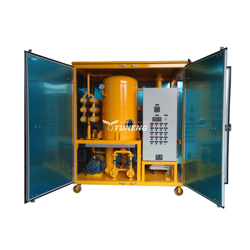 Yuneng Brand Remove Water and Gas Portable Transformer Oil Purifier