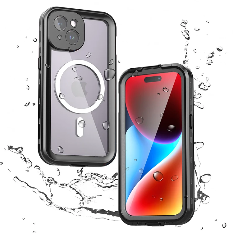 Redpepper DOT sand proof water proof dustproof IP68 waterproof military grade case for iphone 15 with built-in screen protector