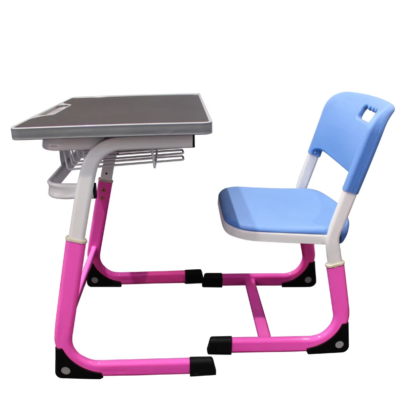 school chairs and tables set plastic material durable MDF top student desk school furniture suppliers