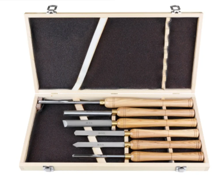 High quality CRV   6PCS Carbide Woodworking Chisel  Set Combination Carpenter Tool Wood Carving Turning Chisels