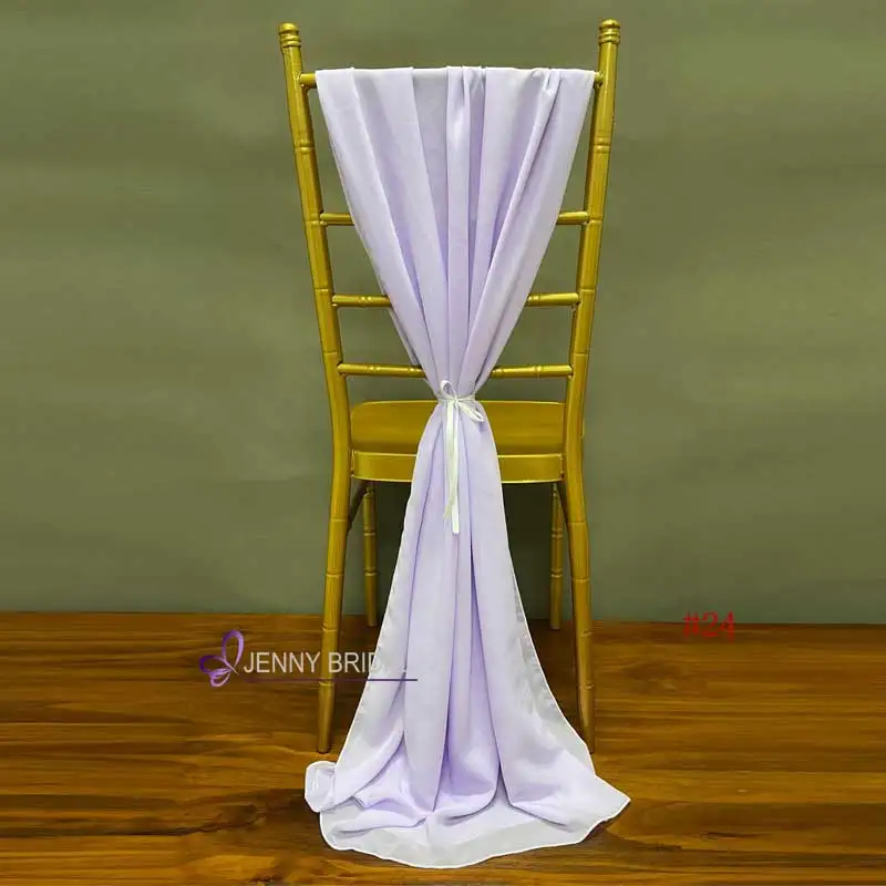SH043 New Hot Sale Ivory Chiffon Chiavari Chair Sash,chair Cover for Wedding